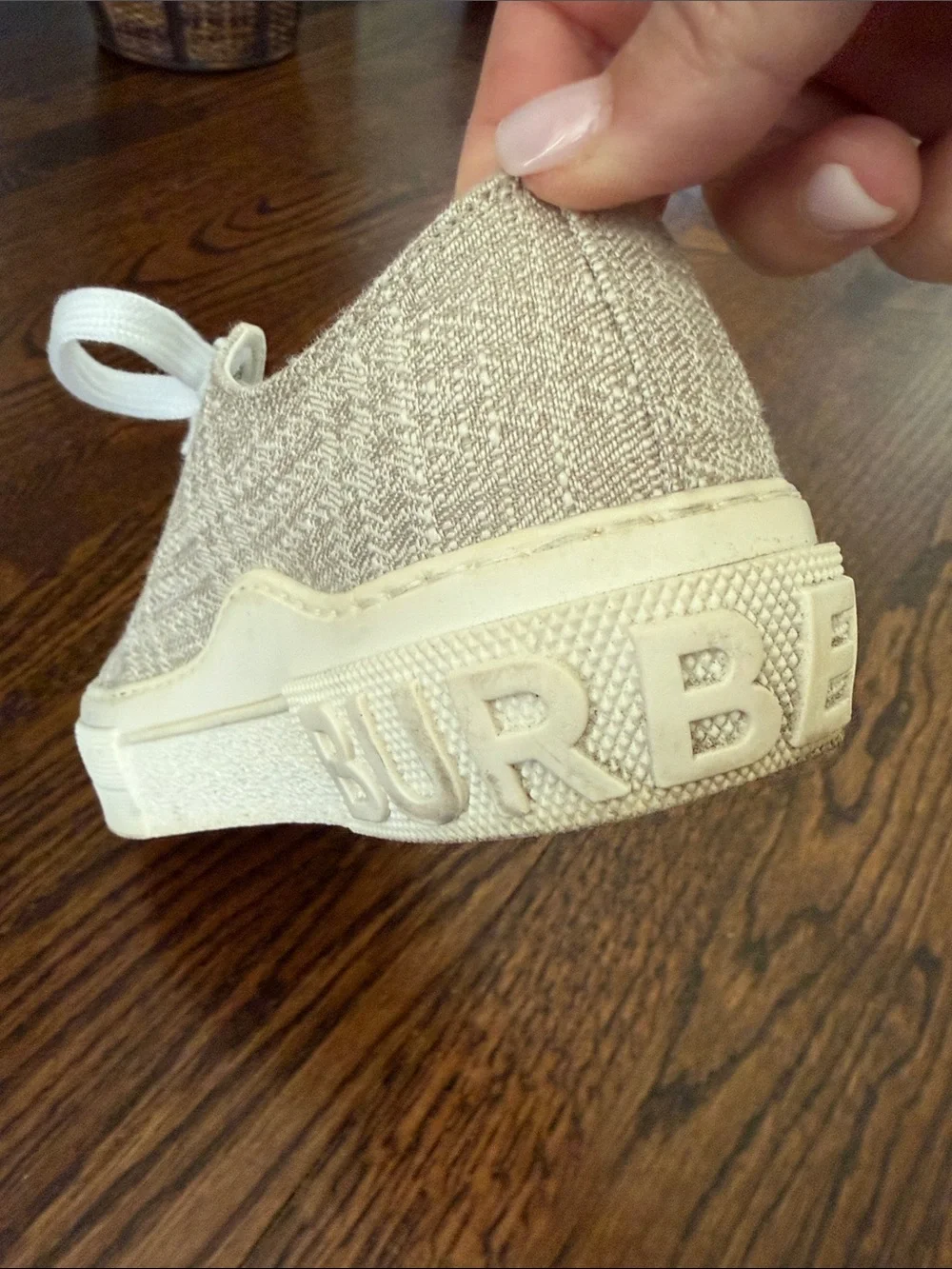 Burberry Women's Low-Top tweed Platform Sneakers in Light Beige